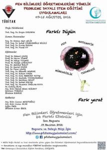 FEN BİLİMLERİ ÖĞRETMENLERİNE YÖNELİK PROBLEME DAYALI STEM EĞİTİMİ UYGULAMALARI ! @  ESKİŞEHİR | Eskişehir | Eskişehir | Türkiye