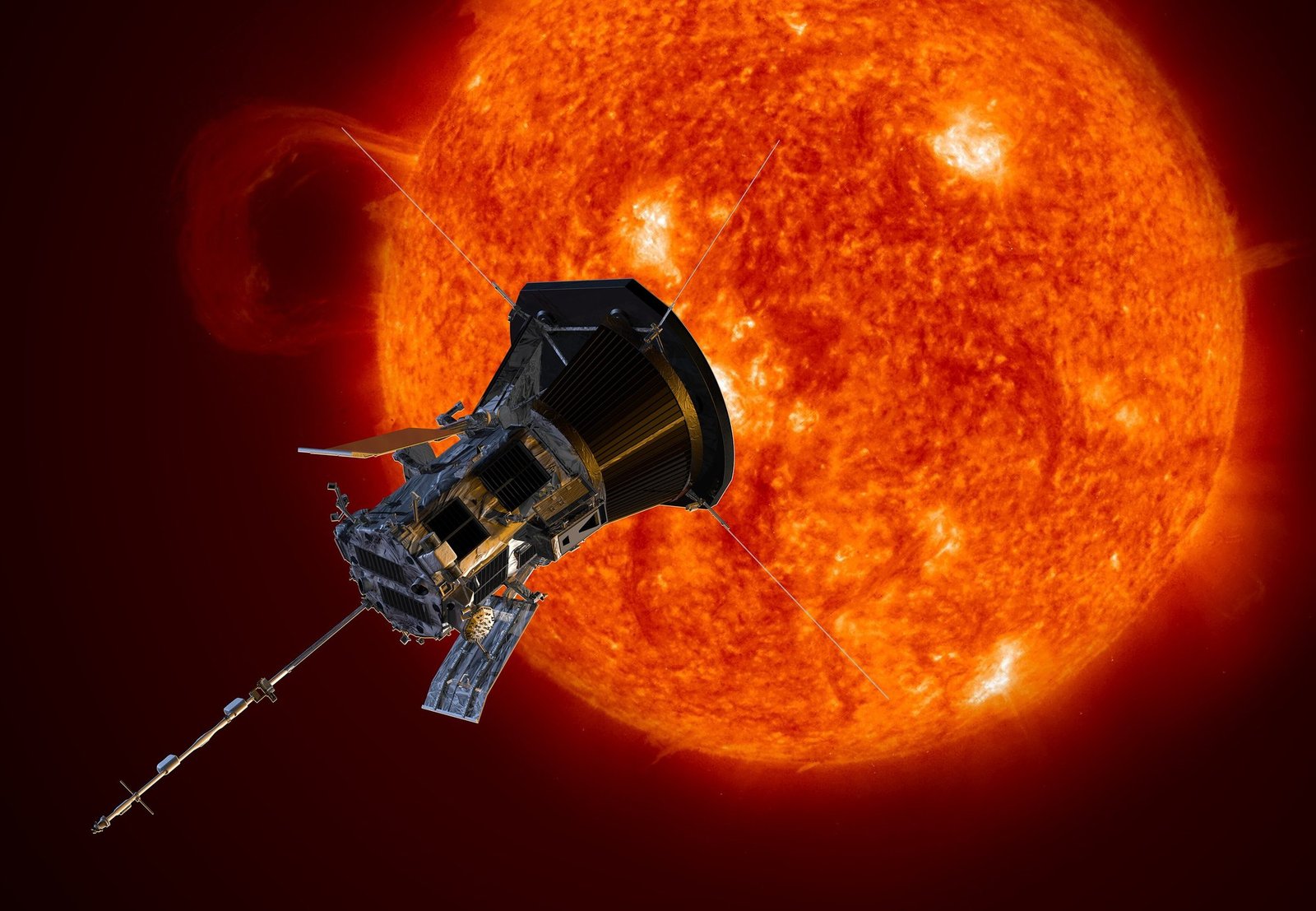 NASA Parker Solar Probe uzay aracının Güneş’e yaklaşırken yapılmış sanatçı çizimi